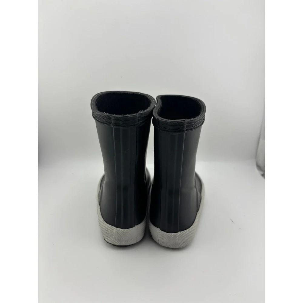 Hunter Kids First Classic Rain Boots Black Matte Waterproof Toddler Size 5